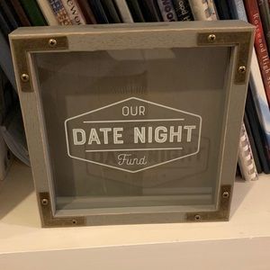 “Our Date Night fund” rustic shadowbox decor